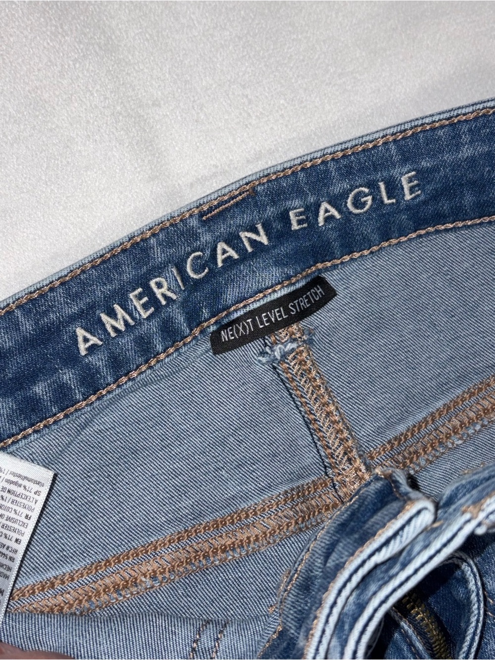 American Eagle Outfitters Women’s Dark Blue Flare Jeans - Size 8 Reg (033) - Picture 3 of 4